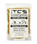 Solid Workhorse Granulated Hide Glue For Acoustic Guitar Building Luthier Woodworking And Fine Furniture Restoration Traditional Hot Adhesive Half Pound Packet with clear packaging.