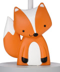 Fox Themed Kid Friendly Table Lamp With Shade And Bulb For Kids Room, 11 Inch Height, Adorable Orange Fox Detail