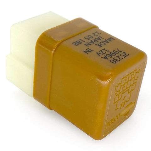 Close-up of 12V 6-Pin Automotive Relay Dual Pack Replacement That Fits Nissan Titan Frontier Xterra Pathfinder Infiniti Jideco 25230-7996A