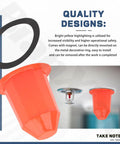 Kickass Magnetic Fire Sprinkler Covers 30 Pack Orange ceiling head guard with a magnet, easy to install and remove.