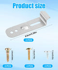 Top Shelf 2 Pack Dishwasher Mounting Brackets With Complete Screw Kit For Samsung Models showing brackets and screws, dimensions 8.6cm and 2 PCS.