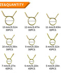 Workhorse Stainless Steel Hose Clamps Set Nine Sizes From 5mm To 13mm For Automotive Fuel Lines Water Pipes And Appliances, chart with sizes