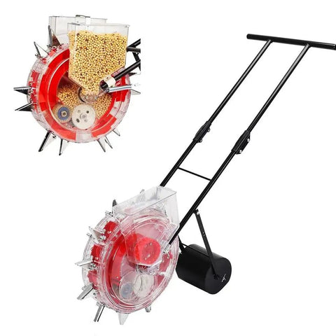 Hand Push Garden Seeder Planter For Precise Row Planting Of Corn Soybean Peanut And Cotton, Eight Hole Manual Seeder
