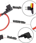 Fuel Pump Bypass Cable For Dodge Ram 1500 2500 3500 Jeep Chrysler VW 2007-2016, 14AWG Wire, 20 Amp Fuse Holder Adapter