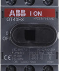 Rock Solid Heavy Duty Workhorse 3 Pole Front Operated Disconnect Switch 40 Amp 600 Volt Rated mounted on panel with detailed labeling.