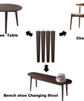 Diagram showing Four Pieces 16 Inch Vintage Wooden Furniture Legs With Anti Slip Feet for DIY mid-century coffee table, chair, bench.