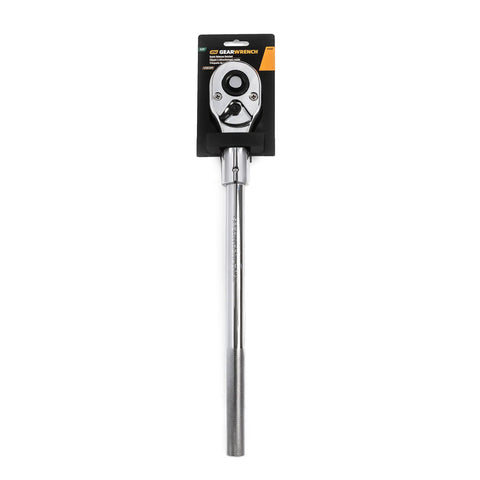 3/4 Inch Drive Quick Release Teardrop Ratchet, 24-Tooth, 19-3/4 Inch Length, Chrome Finish, Long Reach Hand Tool, packaged