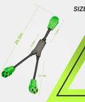 4 Prong Dryer Splitter 30 Amp NEMA 14-30P To Dual 14-30R Y Receptacles 26.5 Inch Waterproof PVC Jacket Heavy Duty Cable