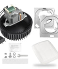 BKR60 Replacement Motor For Bath Fans That Gets Your Bath Fan Back In Action Fast with installation kit and cover view