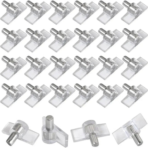 Clear Plastic Cabinet Shelf Pins For Removable Glass Panels And Wood Shelves Heavy Duty And Easy To Install
