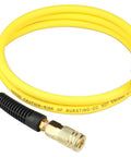 Hybrid Air Hose 1/4 Inch By 100 Feet Built Tough No Kink 300 PSI Heavy Duty Yet Lightweight All Weather Flex With 1/4 Inch Industrial Fittings