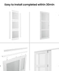 Double Frosted Glass Sliding Barn Door Kit For Closets, 72 By 80 Inches, Includes Hardware, Pre-Drilled Panels installation steps