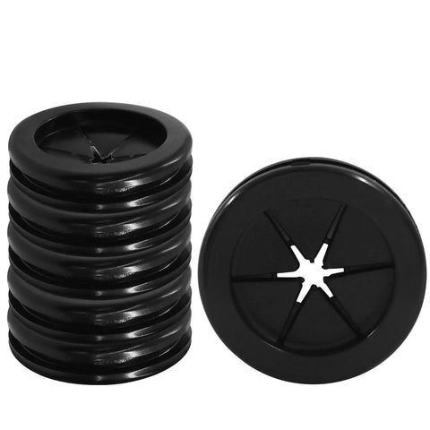 Six Pack 1 Inch Inner Diameter And 1 1/4 Inch Drill Hole Rubber Grommets Double Sided Firewall Hole Plugs Black