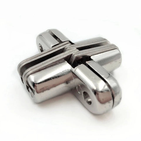 Hidden Cross Hinge For Furniture 180 Degree Concealed Stainless Steel Two Pack With Screws Invisible Cross Door Hinge Bearing