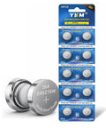 Top Shelf SR621SW And 364 Watch Batteries Ten Pack 1.55V Silver Oxide Button Cells, showing batteries and packaging.
