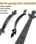 Magnetic Decorative Garage Door Hardware Set With 4 Faux Hinges And 2 Handles In Black Finish For Instant Curb Appeal