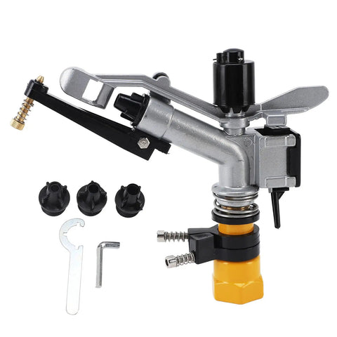 360 Degree Auto Rotating Irrigation Sprayer For Lawn And Garden, 1 Inch FNPT, with assembly tools, Long Range Coverage 18-36 Meters