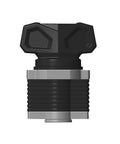 Heavy Duty Screw Tightening Quick Attach Plungers For Utv And Atv Rack Mounts showing a matte black plunger with threaded base.