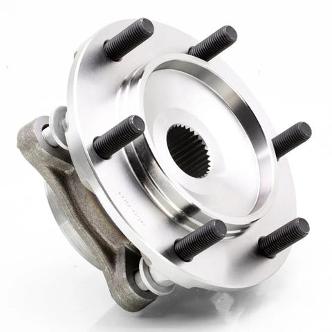 Front Wheel Bearing Hub Assembly 950-001 Direct Fit Ready To Roll Compatible With Toyota 4Runner 2003 To 2021 4WD Only 07 To 14 FJ Cruiser 05 To 21 Tacoma And Lexus GX460 03 To 09 GX470 Replacement Wheel Hub Bearing, front view