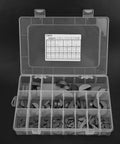 135 Piece Woodruff Key Half Moon Set for Gear Shafts Flywheels Pulleys and Cranks in an organized plastic storage case