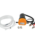 Portable 12V 60W Oil Extractor Pump For Fluid Changes with battery clips and hoses for cars, motorcycles, RVs, boats, and lawn equipment