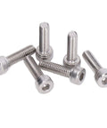 Solid Pack Of Galvanized Steel Hex Socket Head Cap Screws, 100 Assorted M4 Machine Bolts, Pro Level Wrench Ready Fasteners For Gritty Job Sites And Equipment Fixup, 8 To 20 Mm Lengths with shiny zinc-coated heads.