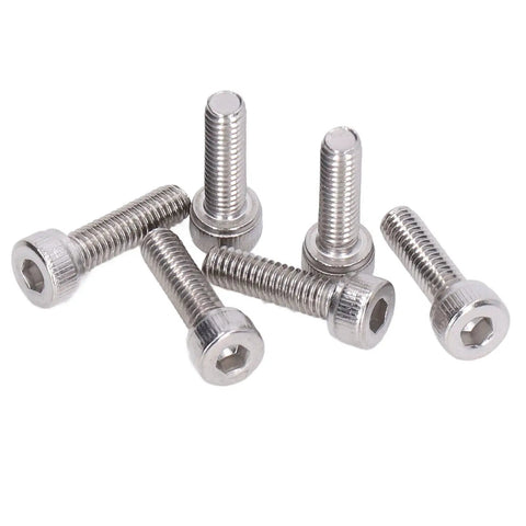 Solid Pack Of Galvanized Steel Hex Socket Head Cap Screws, 100 Assorted M4 Machine Bolts, Pro Level Wrench Ready Fasteners For Gritty Job Sites And Equipment Fixup, 8 To 20 Mm Lengths with shiny zinc-coated heads.
