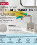Delta faucet with Champagne Bronze Overflow Plate And Screws RP31556CZ For Faucet Repair, high performance finish displayed