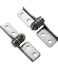 Two Flozari 304 stainless steel rotary shaft torque hinges with mounting plates and bolts