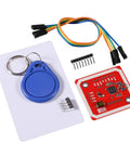 PN532 NFC RFID Module V3 Kit With I2C SPI And High Speed UART HSU Built In PCB Antenna, white card, key card, and cables