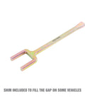 Steel fork from CV Axle Popper Set With Fork And Shim For Front Wheel Drive Vehicles CV Joint Removal Tool displayed on white.