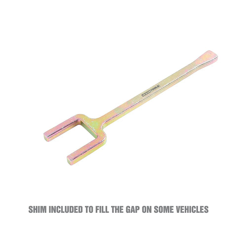 Steel fork from CV Axle Popper Set With Fork And Shim For Front Wheel Drive Vehicles CV Joint Removal Tool displayed on white.