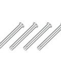 Four Pack 3/8 Inch By 3-1/8 Inch Single Hole Clevis Pins In 304 Stainless Steel Flat Head Heavy Duty Hitch Pin For Trailer Latches, Mechanic Repairs, Furniture Installations, And Industrial Equipment, four pins on white