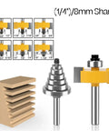 Heavy Hitter Rabbet Router Bit Set With Six Precision Cnc Woodworking Cutters Quarter Inch And Eight Millimeter Shank Picks, featuring various profiles.