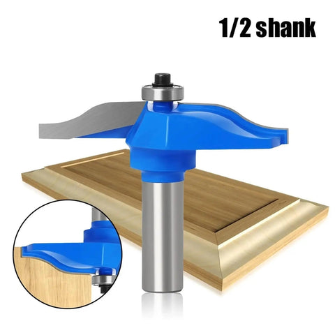 Get Your Woodworking Game Ready With This Hot 12mm Shank Router Bit Set Perfect For Railing, Stiles And Panel Raising Projects That Look Totally Sick When You Are Cutting Tenons On Thick Boards With Precision End Mills, 1/2 shank blue router bit for panel shaping.
