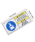 Heavy Duty Industrial Equipment Maintenance Alert Decal Sticker For Filter Cleaning Reminder Weather Resistant White PET Label