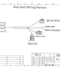 Complete Kick Start Wiring Harness Loom Kit For 50cc 70cc 90cc 110cc 125cc 140cc 150cc Pit Dirt Bikes diagram with connections