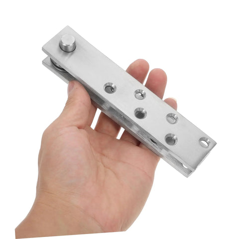 Hidden 360 Degree Door Hinge For Secret Bookcase Doors, heavy duty concealed pivot in stainless steel, hand-held view
