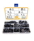 Internal Tooth Lock Washers Kit in 65Mn Steel with Push On Locking Star Nuts and Bearing Fasteners 680 Pieces