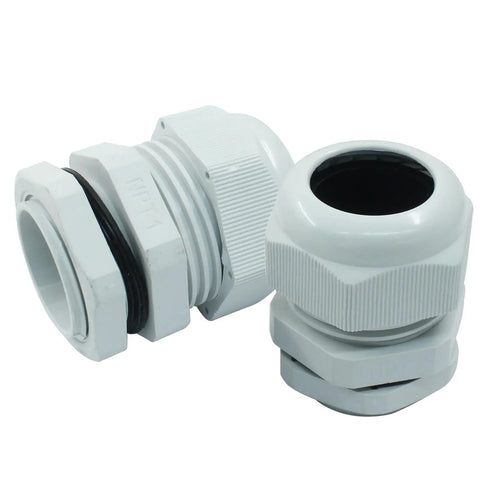 5 Pack 1 Inch NPT Cable Glands Waterproof Strain Relief Wire Connectors Adjustable Grip Joints Grey Outdoor Use