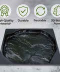 Flagstone Stepping Stone Concrete Mold For Garden Pathway Patio And Walkway Heavy Duty Reusable Plastic Pavement Mold For Outdoor Decor