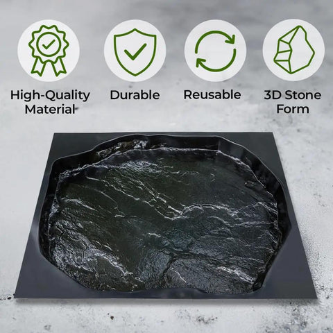 Flagstone Stepping Stone Concrete Mold For Garden Pathway Patio And Walkway Heavy Duty Reusable Plastic Pavement Mold For Outdoor Decor