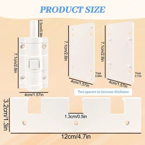 Sliding Glass Door Locks For Extra Security Child Safety Locks For Sliding Doors Window Lock Set Of 3 White Finish dimensions