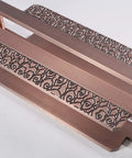 Heavy Duty Aluminum Door Handle For Interior And Exterior Use, Dual Sided Push Pull Barn Style Door Handle For Sliding Glass Doors, Rose Gold