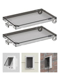 Type 3R Enclosure Cover Single Gang Vertical Outdoor Electrical Box Cover Weatherproof Clear Two Pack, stacked view.