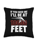 Funny Hang Glider Art Throw Pillow For Men And Women Perfect Hang Gliding Gift Idea, black pillow with humorous hang gliding design.