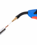 Close-up of 200 Amp MIG Welder 110V 220V 4 In 1 Gas MIG Flux Core Lift TIG And Stick Welding Machine welding torch nozzle