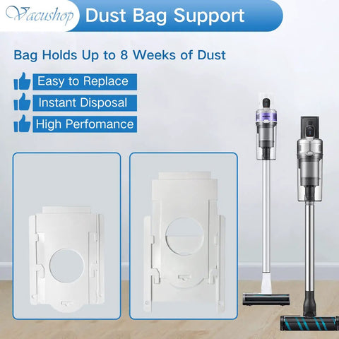 Replacement Dust Bags For Samsung VCA-ADB90 70 Plus 75 Plus 90 Series Cordless Stick Vacuum 10 Pack Easy Empty Design Heavy Duty Filtration