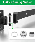 Heavy Duty Gate Hinges For Farm And Driveway Gates, 1000 Lb Capacity, Set Of 4, Reinforced Steel Strap Hinges To Stop Sag And Misalignment, Built Tough For Wooden Fences, built-in bearing system close-up