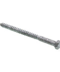 Beefy Hex Lag Screws For Decks And Load Bearing Wood Projects Three Eighths Inch By Five Inch A307 Grade Hot Dip Galvanized Steel 50 Pack PrimeLine 9056505, close-up